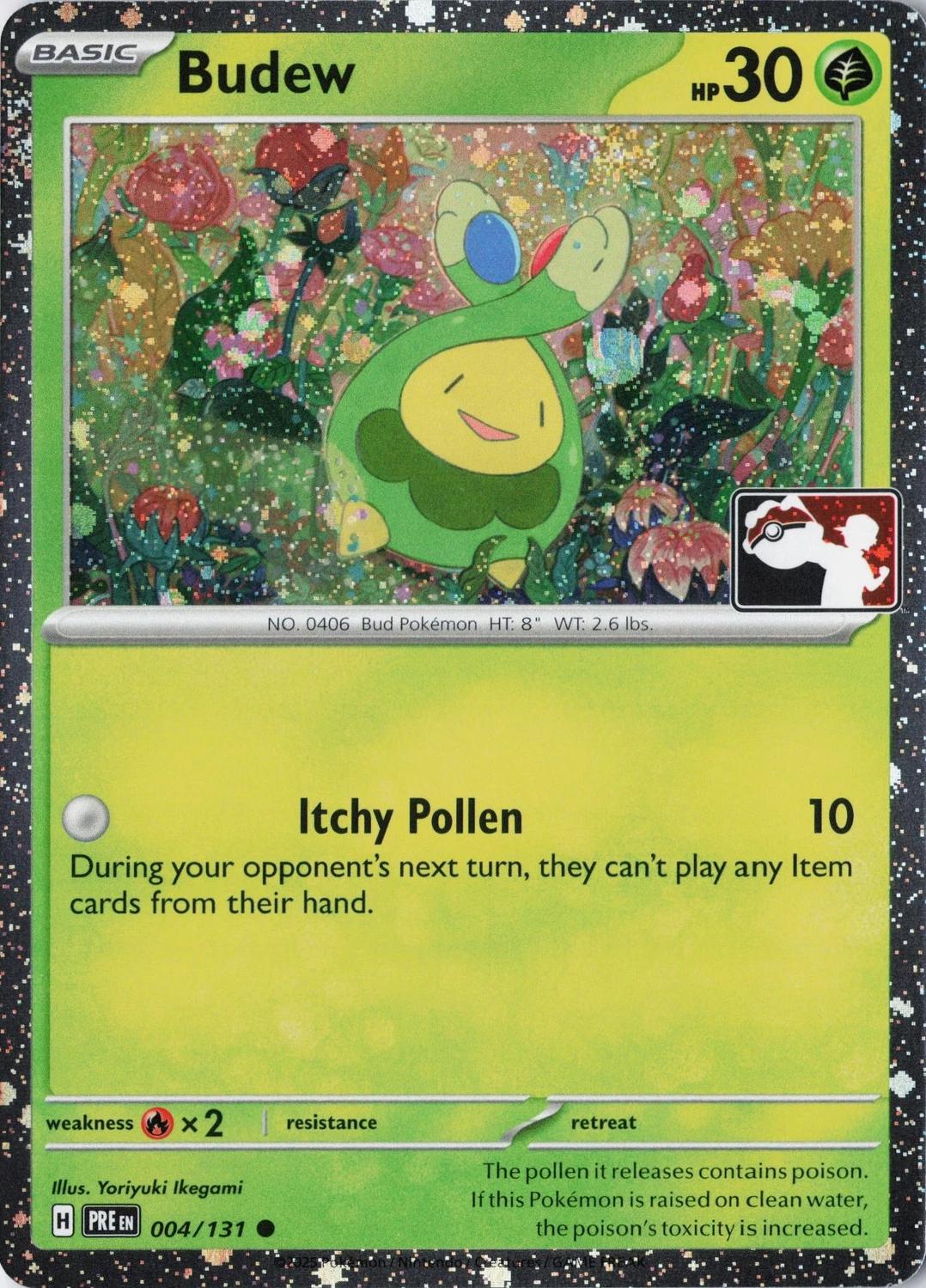 Prismatic Evolutions Budew [Prize-Pack-Cosmos-Holo] Pokémon card